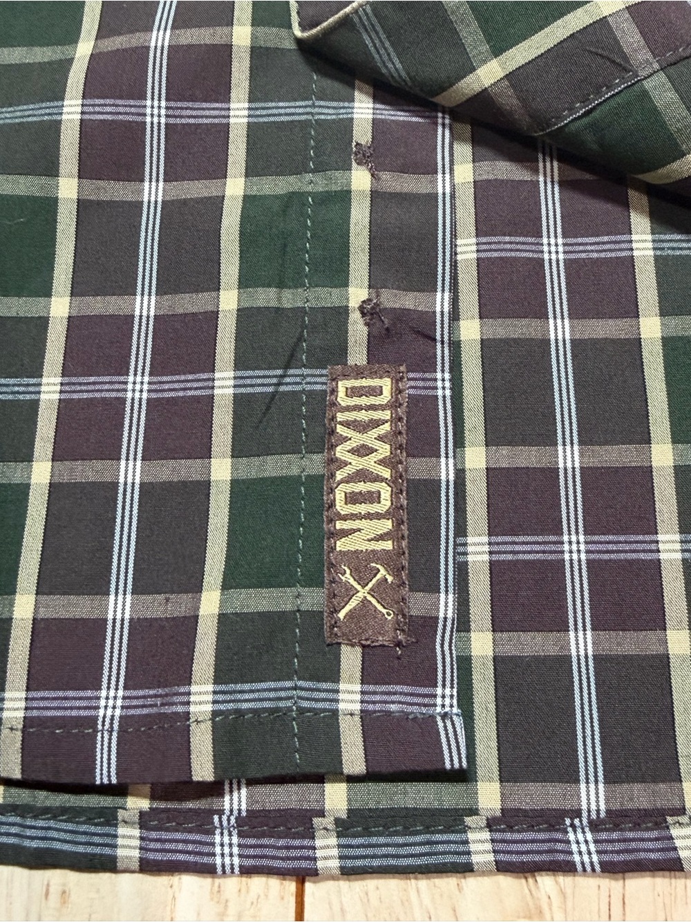 DIXXON Flannel Scotch Bamboo Blend Button Down Green Plaid Shirt Anchorman M - Picture 9 of 14